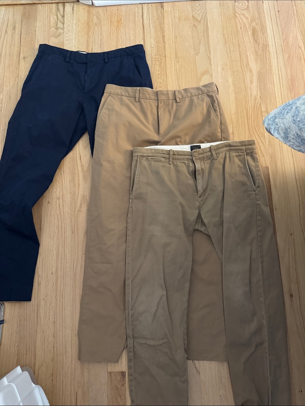 3 pairs J crew Men's Classic Chino Pants - Navy and Khaki
